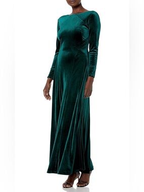 tahari green velvet dress Tahari | Dresses | Tahari Green Velvet Long Sleeve Stretch Gown